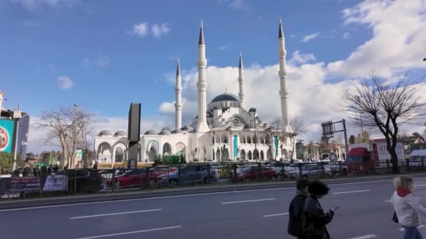 Levent Istambul Turquia Dez 2023 Mesquita Levent Também Conhecida Como — Vídeo de Stock