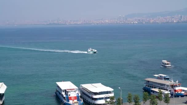 Stanbul Türkiye Mart 2024 Marmara Faaliyet Gösteren Deniz Taksi Deniz — Stok video