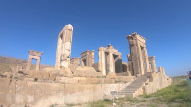 Persepolis, İran - 26 Kasım 2019: Achaemenid İmparatorluğu 'nun başkenti Persepolis kalıntıları, daha sonra Büyük İskender tarafından yok edildi. Tarihsel şehir Persepolis