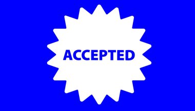 Kabul edilen düğme web pankartı şablonları. Vektör İllüstrasyonu