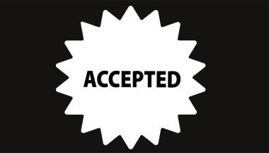 Kabul edilen düğme web pankartı şablonları. Vektör İllüstrasyonu