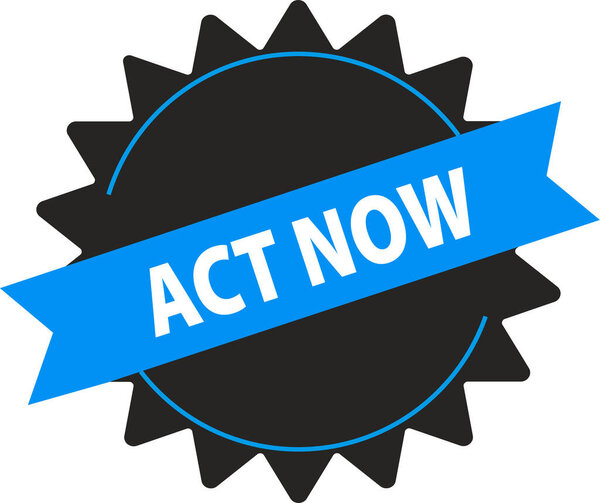Act now button web banner templates. Vector Illustration