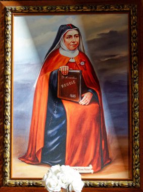 Napoli, İtalya - 10-24-2024: Saygıdeğer Maria Pia della Croce Notari 'nin Tablosu, Ayin Tarikatı' nın Kurucusu.