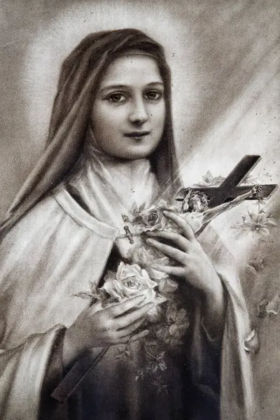 Senan, FRANCE - 10-15-2024: Lisieux 'lu Aziz Therese veya Lisieux' lu Therese de Lisieux, Carmelite rahibesi ve Roma Katolik Kilisesi 'nin azizi. 