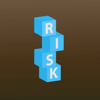 Risk kavramı. Risk ve risk. risk. 3d oluşturma.