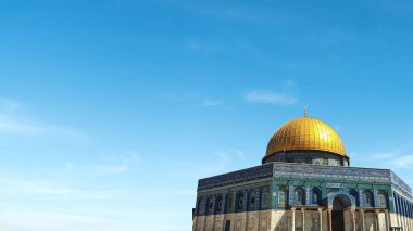 Kudüs, İsrail - 10 Haziran 209: Kudüs 'teki kayanın kubbesi. Kubbe