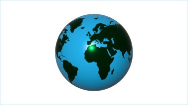 Konum haritasında 3D görüntülü New Mexico