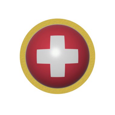 slovenia 3d desenli parlak düğme