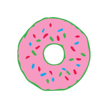 donut. Web simgesi basit illüstrasyon