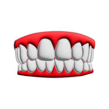 Beyaz arkaplanda izole edilmiş kırmızı parantezler