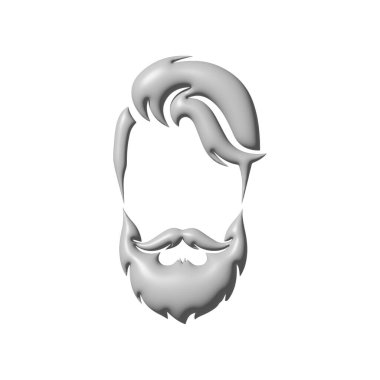 bıyıklı sakal, vektör çizimi.