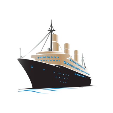 Deniz gemisinin vektör çizimi