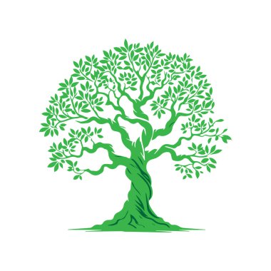 Ağaç logosu şablonu vektörü