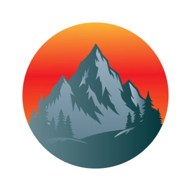 geyik başı ikonu dağ gradyanı