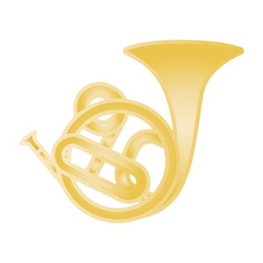 trompet müzik aleti simge vektör çizim tasarım