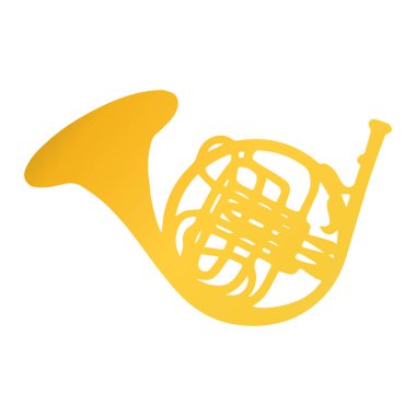 izole edilmiş trompet müzik aleti