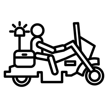 Scooter ikonu ana hat vektörü. Araç scooterı. scooter