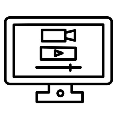 video simgesi, vektör illüstrasyonu