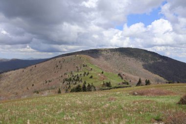 Blue Ridge dağlarının güzel manzara fotoğrafı..