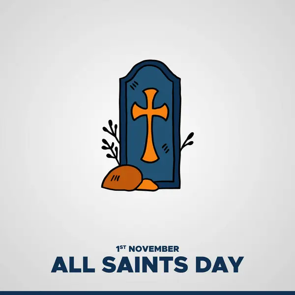 stock vector All Saints Day, 1st November All Saints Day, stock illustration, greeting card, editable template, All Saints Day concept design, eps file.