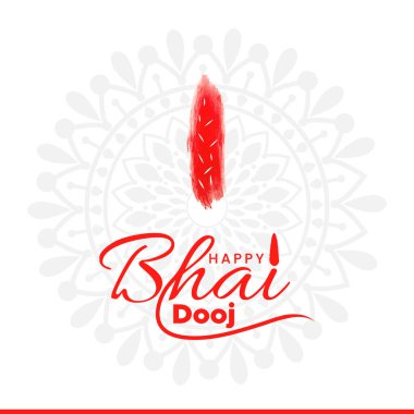 Bhai dooj for Indian festival of brother and sister bonding celebration with Hindi Text  Bhai dooj . Template Design with nice illustration in a creative background vector, banner clipart