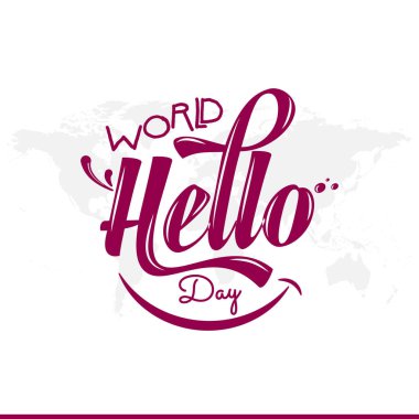 Dünya Merhaba Günü, Dünya Merhaba Günü Vektör İllüstrasyonu, Arkaplan, Banner, Poster, Tebrik Kartı, Web ve Sosyal Medya Postası. El ve Toprak Silueti.