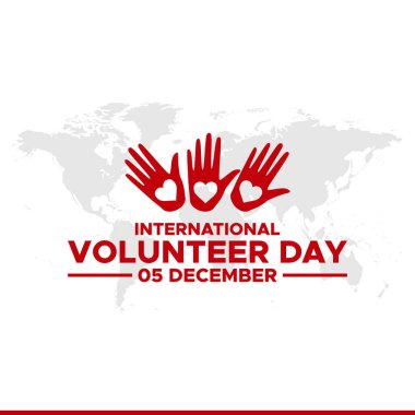 International volunteers day background celebrated on december 5.International Volunteer day is observed every year on December 5. clipart