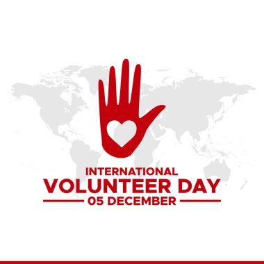 International volunteers day background celebrated on december 5.International Volunteer day is observed every year on December 5. clipart