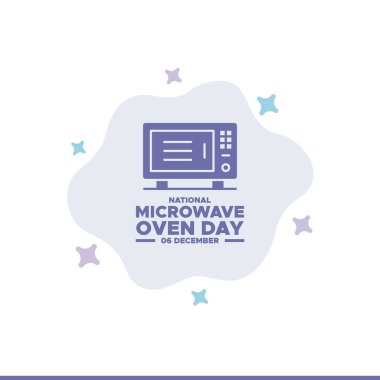 National Microwave oven day December 6 vector illustration, suitable for web banner poster or card clipart