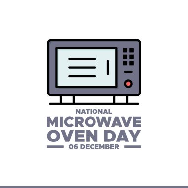 National Microwave oven day December 6 vector illustration, suitable for web banner poster or card clipart