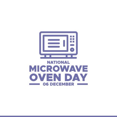 National Microwave oven day December 6 vector illustration, suitable for web banner poster or card clipart