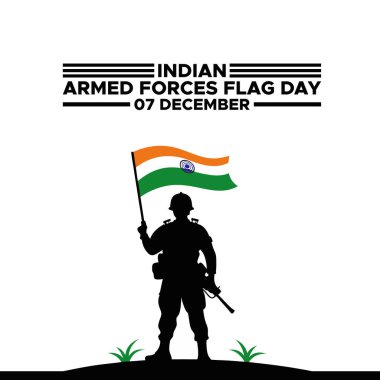 Hindistan Silahlı Kuvvetleri Bayrak Günü Vektör İllüstrasyon Tasarımı, Hint Silahlı Kuvvetleri Bayrak Günü, 7 Aralık