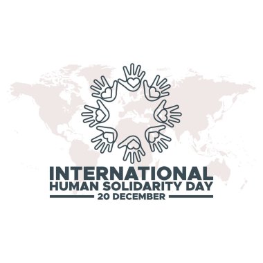 International Human Solidarity Day. Human Solidarity Day Creative Concept. International human solidarity day background celebrated december 20. clipart