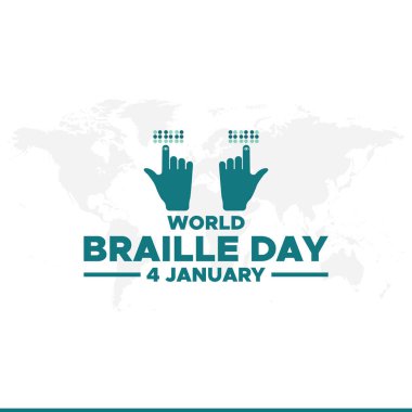 World Braille Day. Braille Day background vector illustration. World Braille day is observed every year on January 4. Vector illustration clipart