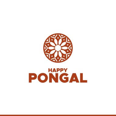 Mutlu Pongal, Hint festivalleri Makar Sankranti, Lohri, Pongal ve Bohag Bihu düzenlenebilir vektör illüstrasyonları sosyal medya iletileri ve afişleri
