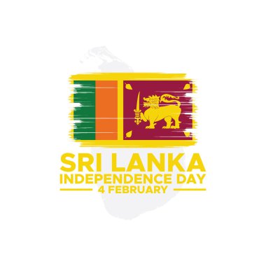 Sri Lanka 'nın bağımsızlık günü. Yaratıcı Sri Lanka ulusal ülke bayrağı ikonu. Sri Lanka bağımsızlık günü. Sri Lanka Günü Savunma Konsepti. Arkaplan, afiş, kart, poster şablonu. 