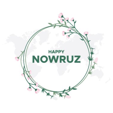 Nowruz tatil vektör tasarım elementleri. Novruz Pers Yeni Yıl kompozisyonu. Mutlu nowruz günleri ya da İran Yeni Yıl Resimleri.