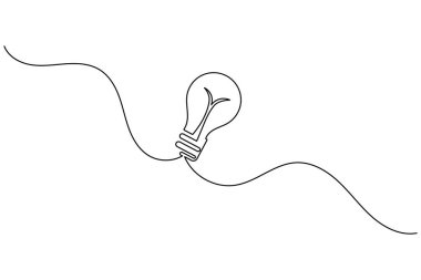 Aralıksız çizgi lambası bir çizgi minimalist stil çiziyor dış hat vektör simgesini izole et