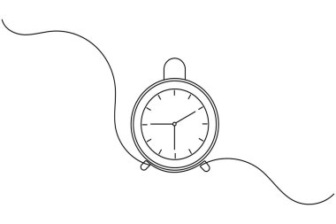 Saat Silüeti Vektör Minimalist biçimi dış hat vektör simgesini izole et