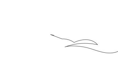 Güneş sürekli bir çizgi çizimi videosu