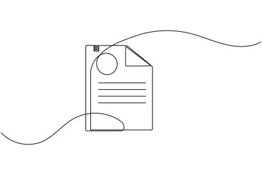 Katlanmış köşeli belge sürekli bir çizgi çizer