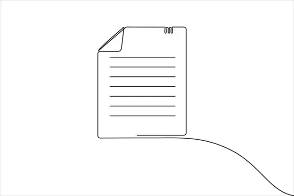 Katlanmış köşeli belge sürekli bir çizgi çizer