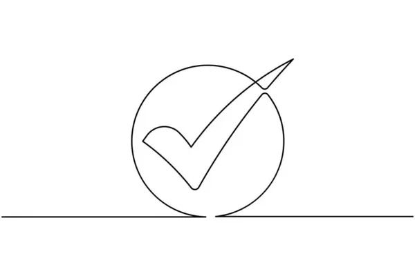 İşaretleme simgesi sürekli bir çizgi çizimi ve minimalist biçim dış hat vektörünü izole et