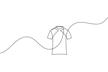 Basit t-shirt çizgisi sanat tasarımı beyaz arkaplanda izole edildi