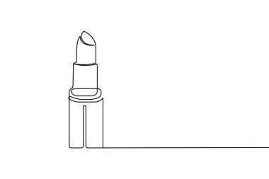 Ruj aralıksız bir çizgi çizimi ve minimalist stil dış hat vektör simgesini izole eder