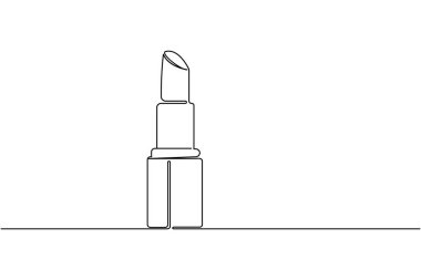 Ruj aralıksız bir çizgi çizimi ve minimalist stil dış hat vektör simgesini izole eder