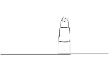 Ruj aralıksız bir çizgi çizimi ve minimalist stil dış hat vektör simgesini izole eder