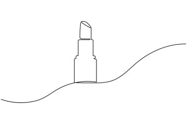 Ruj aralıksız bir çizgi çizimi ve minimalist stil dış hat vektör simgesini izole eder