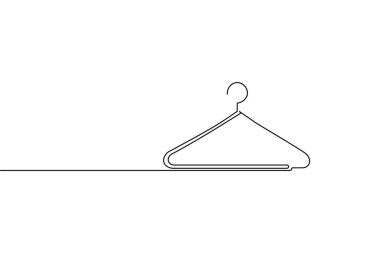 Giysiler beyaz arkaplanda izole edilmiş sürekli çizgi çizer