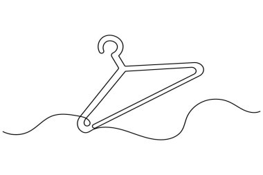 Giysiler beyaz arkaplanda izole edilmiş sürekli çizgi çizer